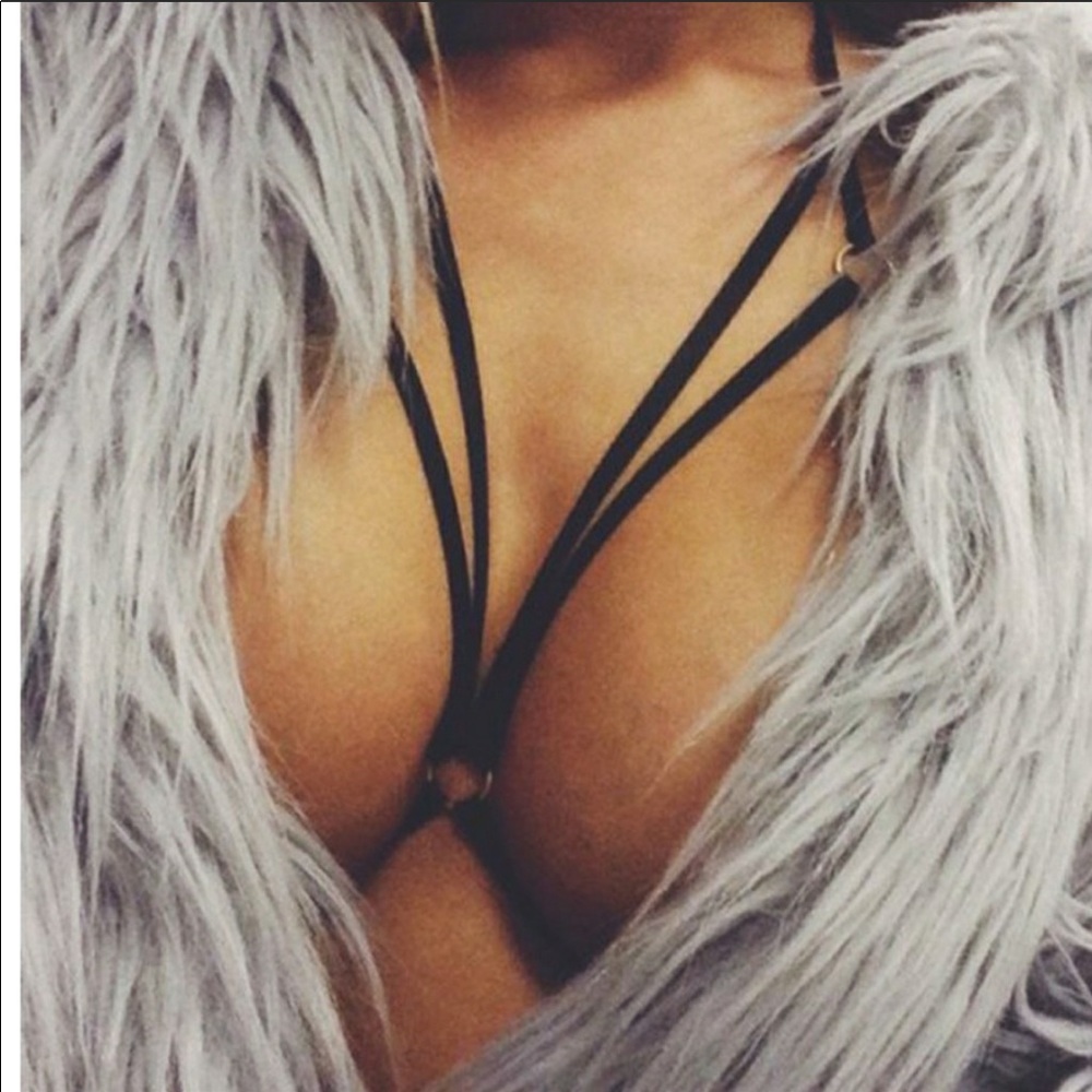 SEXY | UNDERWEAR HALTER TOP | BLACK